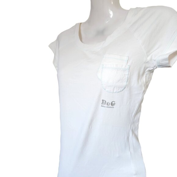 DOLCE & GABBANA White Cotton Short Sleeve Tee Size XS - Picture 3 of 7